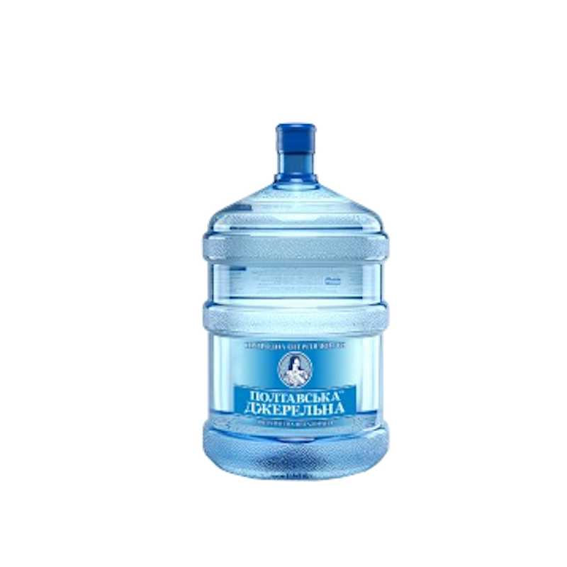 Вода питна бутильована ПОЛТАВСЬКА ДЖЕРЕЛЬНА, негазована 18,9 л.